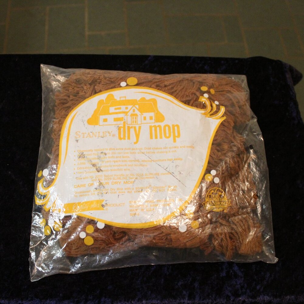 New Vintage Stanley Dry Mop Head -Brown